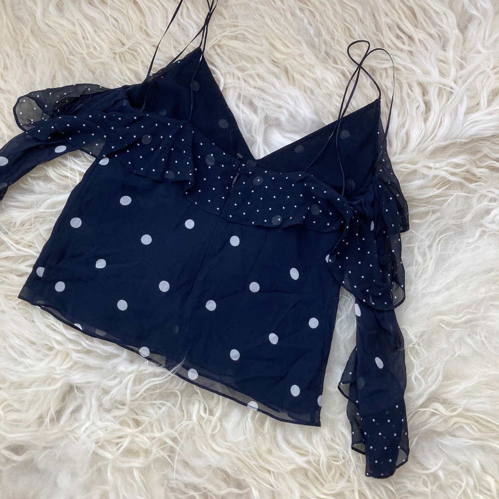 NICHOLAS Spot Print Spiral Sleeve Top - Picture 10 of 15